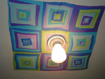 Colored Fabric Decorating Ceiling Stock Photo 1448175668