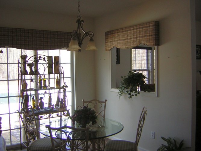 Before: blank boring walls in dining room