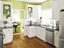 green kitchen design colors