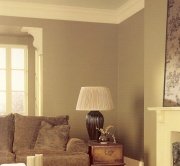 Our Freshly Painted Taupe Color Family Room