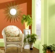 Clay pot shades of orange make a timeless wall paint color